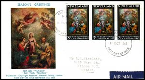 New Zealand 374 ChristmasTyped FDC