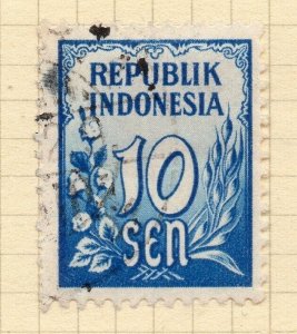 Indonesia 1951-55 Early Issue Fine Used 10sen. NW-14713