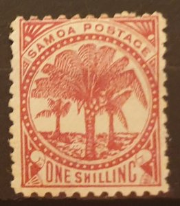 Samoa H/Val Postage Stamp 1/ Palm Tree 1886 M/M Condition SG63
