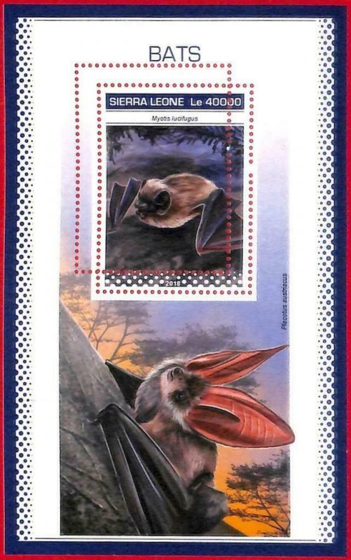 A4580 - Sierra Leone - Error Miperf, Special Block: 2018, Bats-