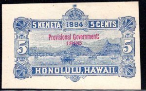 Hawaii #U12, mint cut square CV$4.50