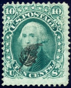 US 68 10c 1861 Washington 2019 PF cert detailed leaf fancy cancel