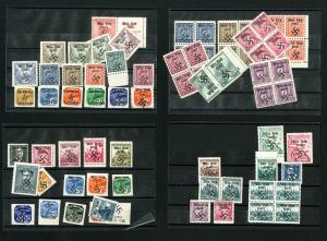 Czechoslovakia Nazi Stamps ERROR Lot of 70 items