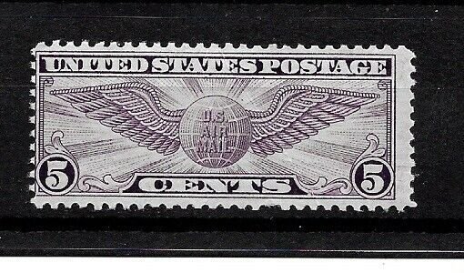 US Stamp- Scott C12/AP8-5c-Mint/NH-1930-OG-Air Postal-Flat Plate Printing 