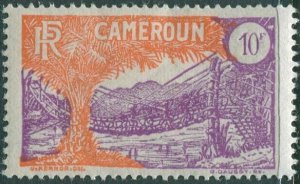 Cameroun 1925 SG103 10f mauve and orange Liana Suspension Bridge MH