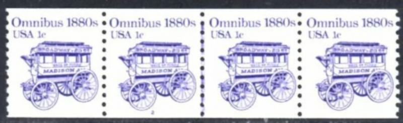 US Stamp #1897 MNH - Omnibus Coil PS4 #2 Transportation Issue