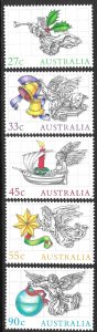 AUSTRALIA 1985 CHRISTMAS Set Sc 962,967-970 MNH
