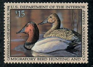 RW60 Canvasbacks Mint No Gum Single
