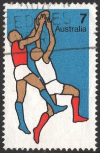 Australia SC#590 7¢ Non-Olympic Sports: Football (1974) Used