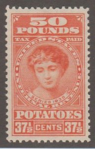 U.S.  Scott #RI9 Potato Revenue Stamp - Mint Single