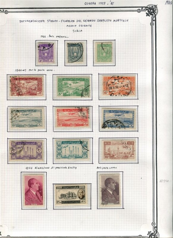 LEBANON/IRAQ Region; 1946-8 Pictorial issues Mint/Used Sets & values, Album page