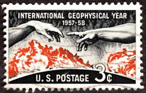 1958, US 3c, Geophysical Year, Used, Sc 1107