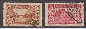 Lebanon Scott #125-126 Stamp - Used Set