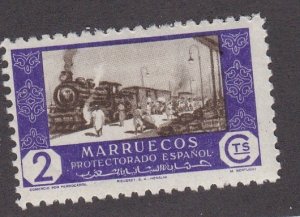 Spanish Morocco # 264, Commerce by Railroad, LH