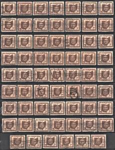 SC#1018 3¢ Ohio Sesquicentennial (1953) Used Lot of 62 Stamps