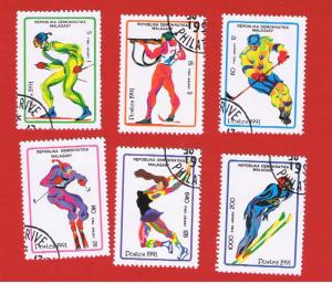 Malagasy #1037-1042  VF used  Olympics  Free S/H