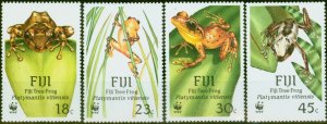 Fiji 1988 Tree Frogs Set of 4 SG778-781 V.F MNH