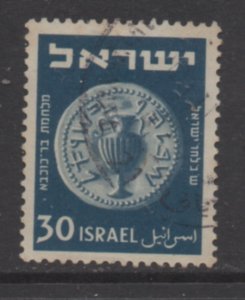 Israel  Scott #  42  used  simgle