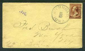 #210 GREAT RICHMOND IOWA - FANCY US Mail Cancel - Really Nice