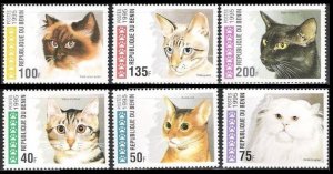 1995 Benin 668-673 Cats