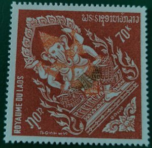 Laos: 1971 Laotian Mythology - Frescoes from Triumphal Arch, Vientiane, 70 K.