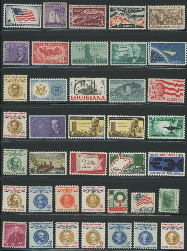 USA - 400 Different Mint/Unused stamps - See scans - runs to 1960's