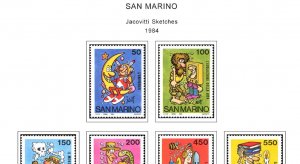 SAN MARINO STAMP ALBUM PAGES 1877-2011 (256 color illustrated pages)