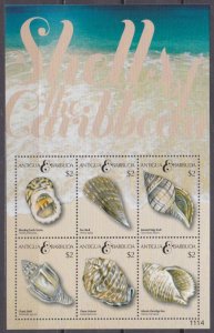 2011 Antigua & Barbuda 4912-17KL Sea shells 10,00 €