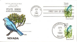 #1980 Nevada Birds - Flowers Collins FDC