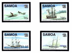 Samoa 967-70 MNH 1999 Sailing Ships