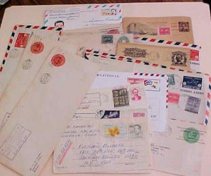 CUBA  10 ENTIRES  FROM 1905 , 3 POSTAL CARDS TO USA 5 AFTER 1959 & 4 ENTIRE FD