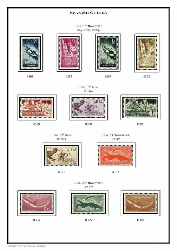 Spanish Guinea 1902 - 1959 PDF (DIGITAL) STAMP ALBUM PAGES