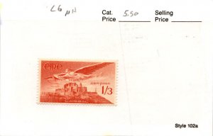 Ireland, Postage Stamp, #C6 Mint NH, 1954 Airmail (AO)