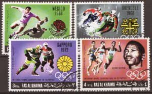 ZAYIX Ras Al Khaima 312-315 CTO Olympics Sports Football Running 121722S112