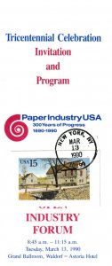 USPS FDC Uo Ceremony Program UX145 C1E1 Paper Ind Postal Cards Insert Cover 1990