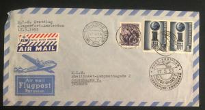 1953 Klagenfurt Austria Airmail Cover To Copenhagen Denmark Via Amsterdam KLM