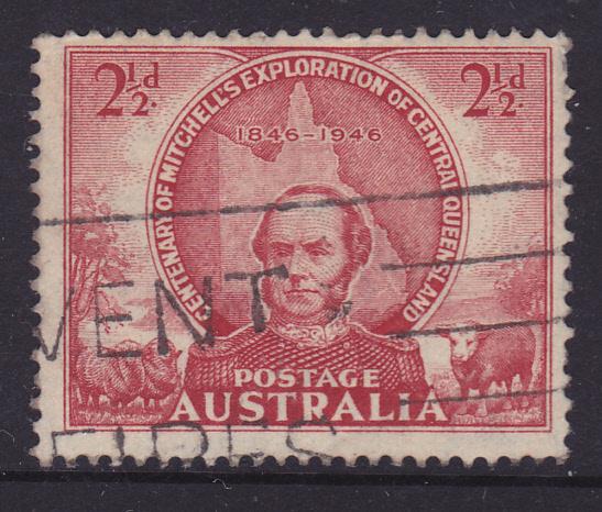 Australia -1946 -Cent Mitchell's Exploration 2 1/2d used