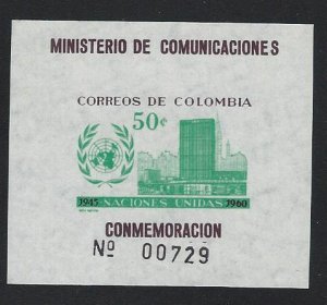 Colombia souvenir sheet  mnh sc  725