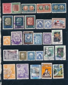 D391272 Guatemala Nice selection of VFU Used stamps