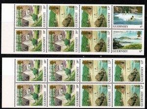 Guernsey #374a,b MNH 2 booklet panes