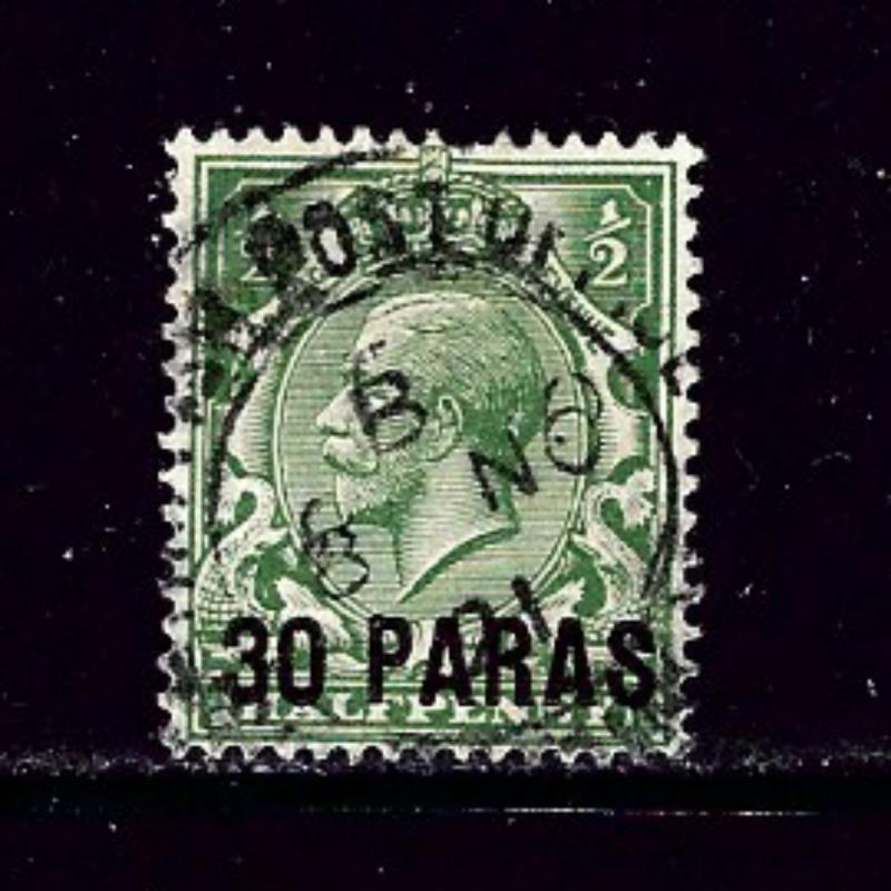 Great Britain offices in Turkey 55 Used 1921 issue pulled perf 