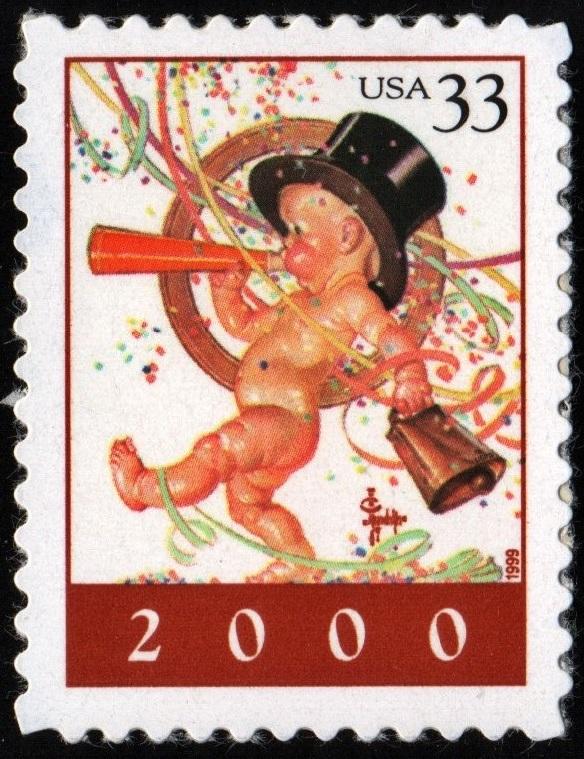 SC#3369 33¢ Baby New Year Single (1999) SA