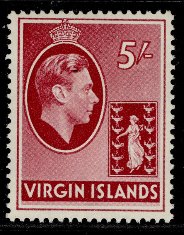 BRITISH VIRGIN ISLANDS GVI SG119, 5s carmine, M MINT. Cat £70. CHALKY