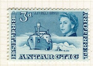 BRITISH ANTARCTIC; 1963 early QEII issue Mint hinged 3d. value