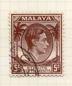 Malaya Straights Settlements 1937 Die I Early Issue Fine Used 5c. 298924