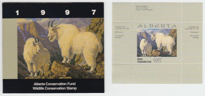 Canada  - #AWF2  Alberta Wildlife Conservation Stamp 1997