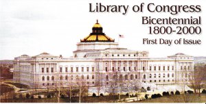 Library of Congress Bicentennial Folder & FDC #3390 LC 200th #10 Envelope 2000