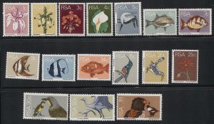 RSA SOUTH AFRICA  Sc 408-23 Mint NH VF Flora & Fauna, Flowers, Birds, Fish