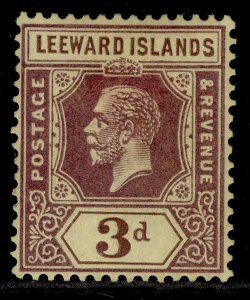 LEEWARD ISLANDS GV SG69, 3d purple/yellow, M MINT.