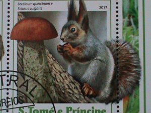 ​ST. THOMAS- 2017- LOVELY BEAUTIFUL MUSHROOMS-CTO-LARGE SHEET VF LAST ONE